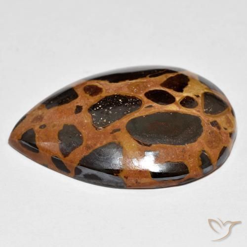 Diaspro Multicolore naturale da 19.79 ct, Forma a pera, Opaco