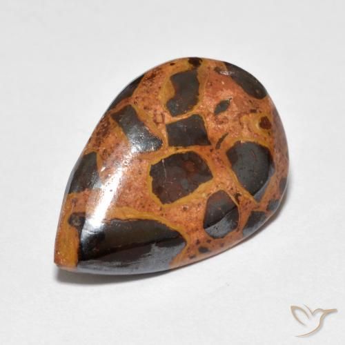 8.18ct Naturale Multicolore Diaspro, Forma a pera, Opaco