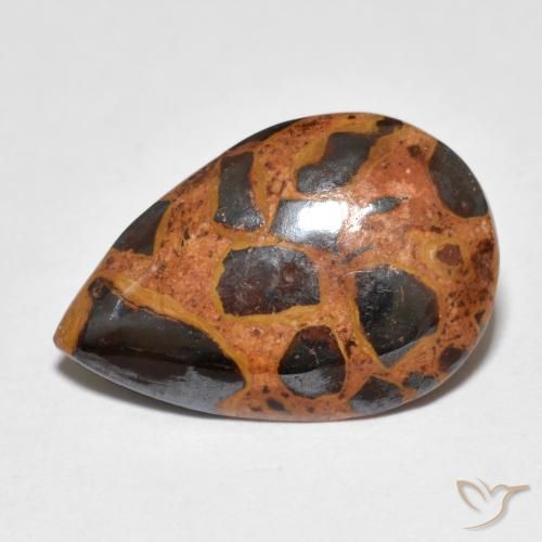 Diaspro Multicolore naturale da 8.18 ct, Forma a pera, Opaco