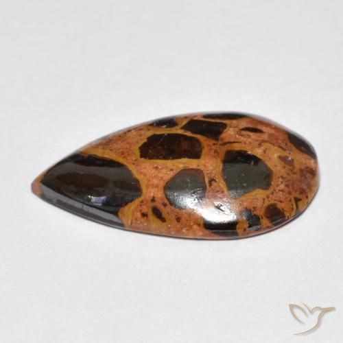 Diaspro Multicolore naturale da 8.18 ct, Forma a pera, Opaco