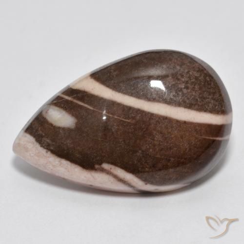 17.02ct Naturale Multicolore Diaspro, Forma a pera, Opaco