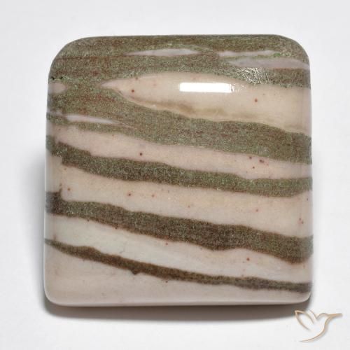 26.77ct Naturale Multicolore Diaspro, Quadrato, Opaco