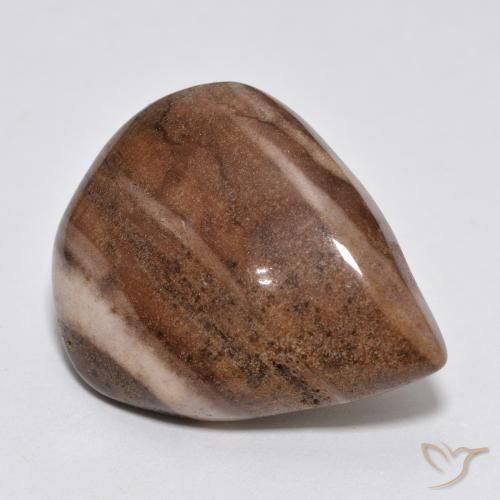 Diaspro Multicolore naturale da 16.49 ct, Forma a pera, Opaco