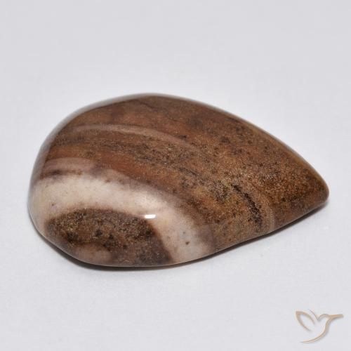 Diaspro Multicolore naturale da 16.49 ct, Forma a pera, Opaco