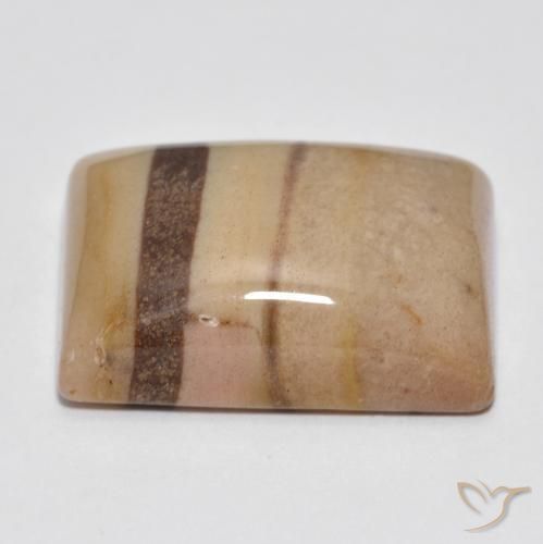 Diaspro Multicolore naturale da 22.36 ct, Taglio a baguette, Opaco
