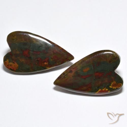 15.24ctw Naturale Multicolore Diaspro, Cuore, Opaco