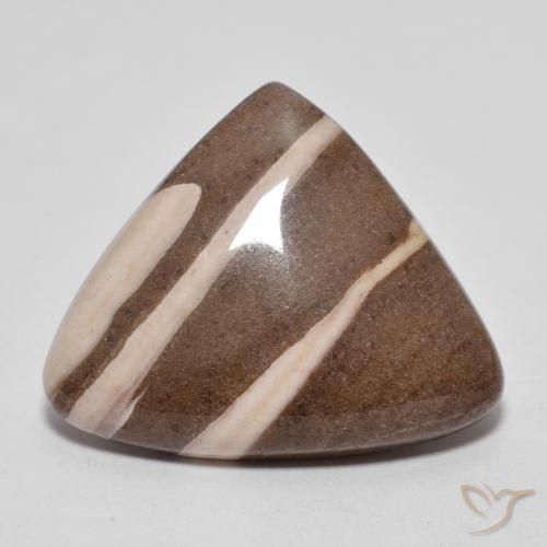 12.26ct Naturale Multicolore Diaspro, Taglio trillion, Opaco