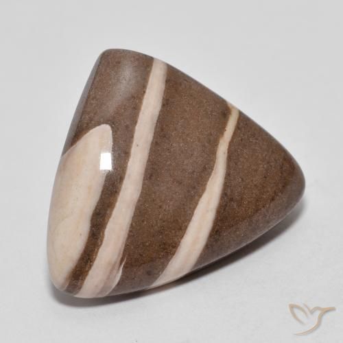 Diaspro Multicolore naturale da 12.26 ct, Taglio trillion, Opaco
