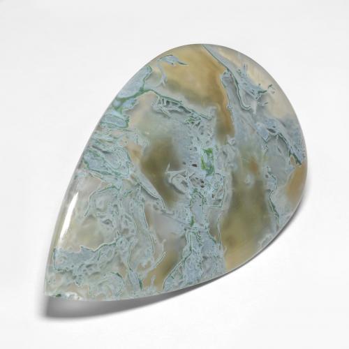 Diaspro naturale multicolore da 50,95 ct, taglio a pera, traslucido