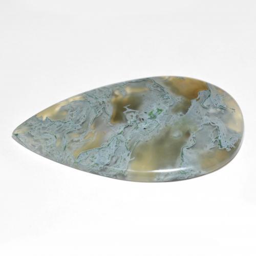 Diaspro naturale multicolore da 50,95 ct, taglio a pera, traslucido