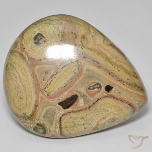 Diaspro Multicolore naturale da 85.63 ct, Forma a pera, Opaco
