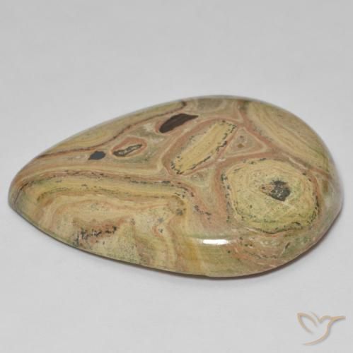 Diaspro Multicolore naturale da 85.63 ct, Forma a pera, Opaco