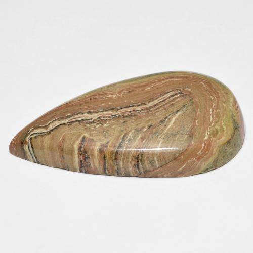 Diaspro naturale multicolore da 53,59 ct, taglio a pera, opaco