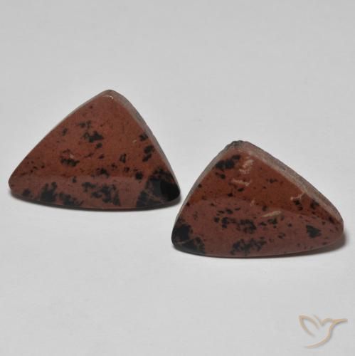 14.57ctw Naturale Multicolore Diaspro, Taglio trillion, Opaco
