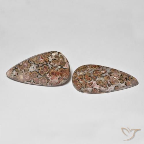Gemme di Diaspro Multicolore naturale da 25.03 ct, Forma a pera, Opaco