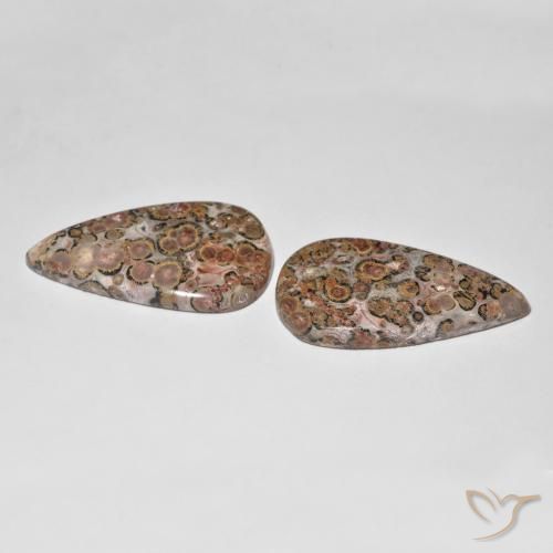 Gemme di Diaspro Multicolore naturale da 25.03 ct, Forma a pera, Opaco