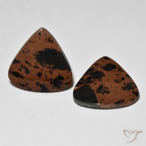 Gemme di Diaspro Multicolore naturale da 18.53 ct, Taglio trillion, Opaco