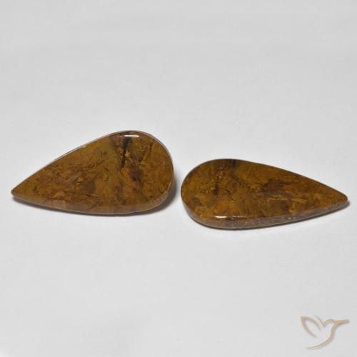 Gemme di Diaspro Multicolore naturale da 14.78 ct, Forma a pera, Opaco