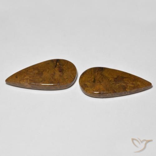 Gemme di Diaspro Multicolore naturale da 14.78 ct, Forma a pera, Opaco