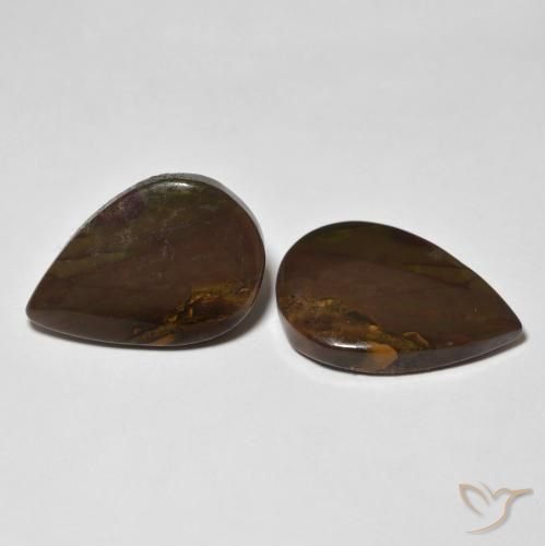 Gemme di Diaspro Multicolore naturale da 16.14 ct, Forma a pera, Opaco