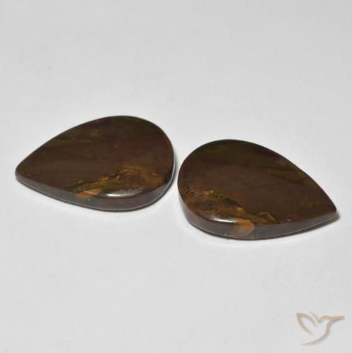 Gemme di Diaspro Multicolore naturale da 16.14 ct, Forma a pera, Opaco