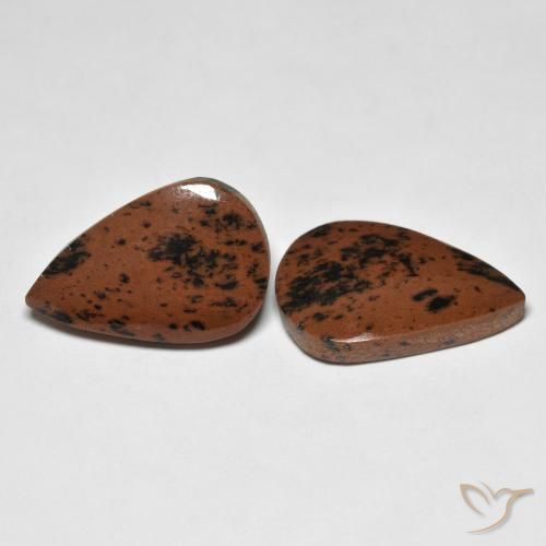 Gemme di Diaspro Multicolore naturale da 14.45 ct, Forma a pera, Opaco