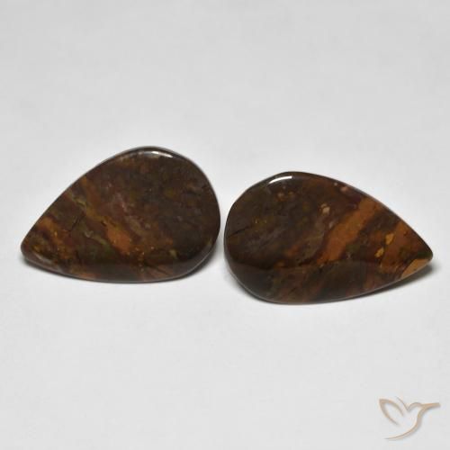 11.59ctw Naturale Multicolore Diaspro, Forma a pera, Opaco