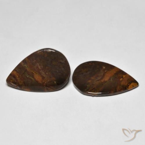 Gemme di Diaspro Multicolore naturale da 11.59 ct, Forma a pera, Opaco