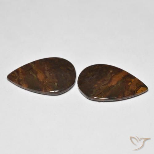 Gemme di Diaspro Multicolore naturale da 11.59 ct, Forma a pera, Opaco