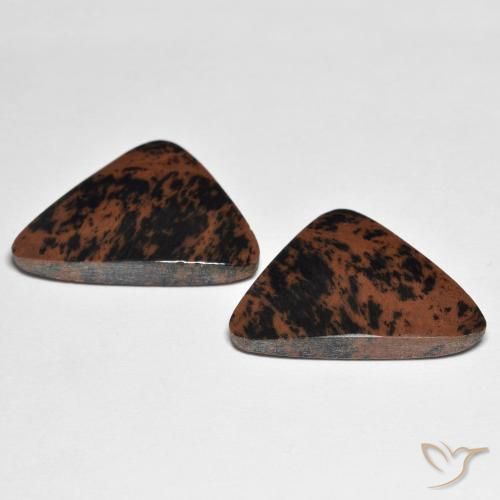Gemme di Diaspro Multicolore naturale da 17.23 ct, Taglio trillion, Opaco