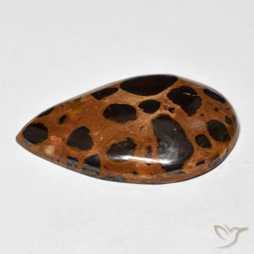 Diaspro Multicolore naturale da 24.78 ct, Forma a pera, Opaco