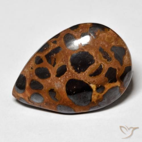 Diaspro Multicolore naturale da 21.66 ct, Forma a pera, Opaco
