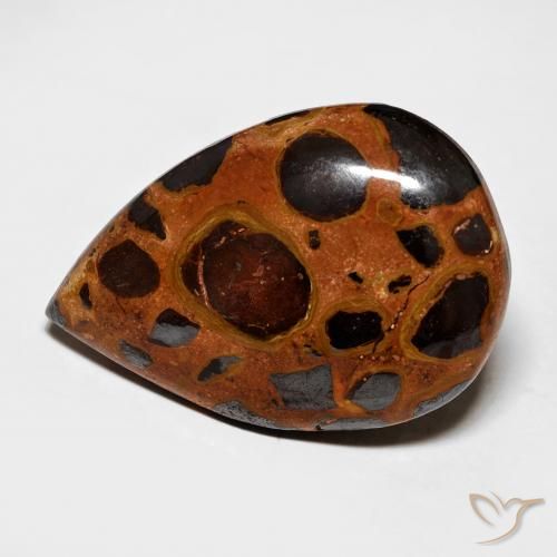 15.69ct Naturale Multicolore Diaspro, Forma a pera, Opaco