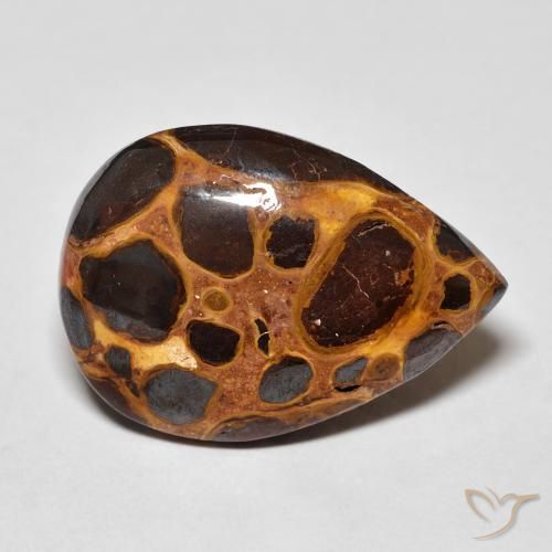 Diaspro Multicolore naturale da 11.12 ct, Forma a pera, Opaco