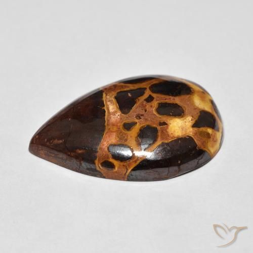 Diaspro Multicolore naturale da 17.96 ct, Forma a pera, Opaco