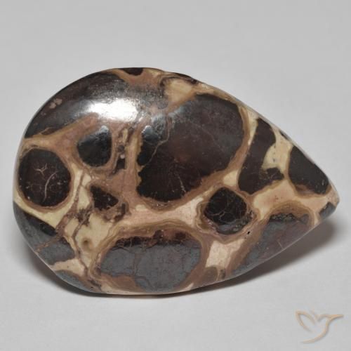 Diaspro Multicolore naturale da 18.58 ct, Forma a pera, Opaco