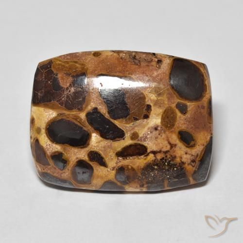 17.60ct Naturale Multicolore Diaspro, Cuscino, Opaco