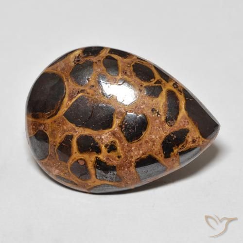 Diaspro Multicolore naturale da 13.93 ct, Forma a pera, Opaco