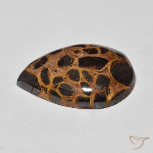 Diaspro Multicolore naturale da 13.93 ct, Forma a pera, Opaco