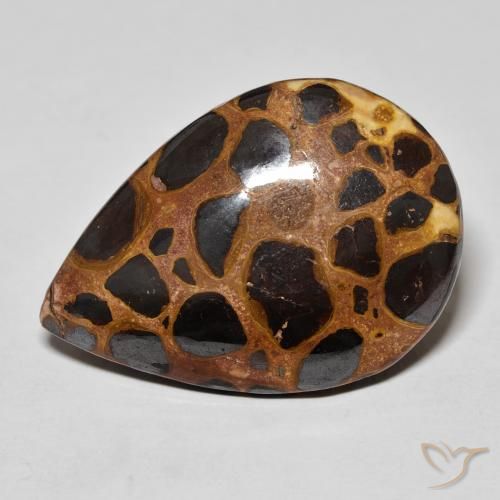 21.35ct Naturale Multicolore Diaspro, Forma a pera, Opaco