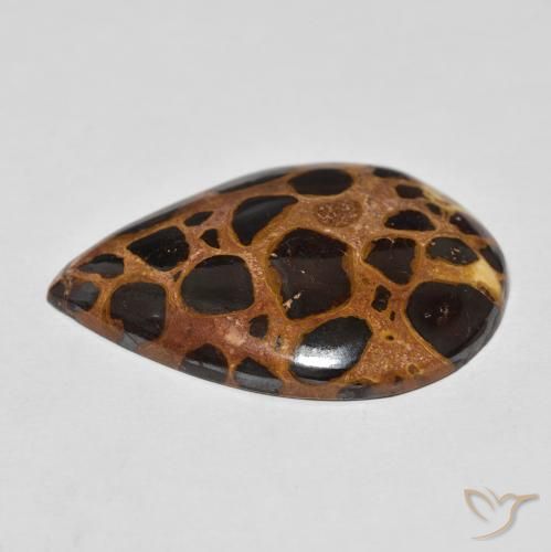 Diaspro Multicolore naturale da 21.35 ct, Forma a pera, Opaco