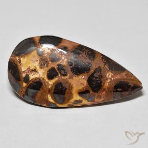 Diaspro Multicolore naturale da 16.69 ct, Forma a pera, Opaco
