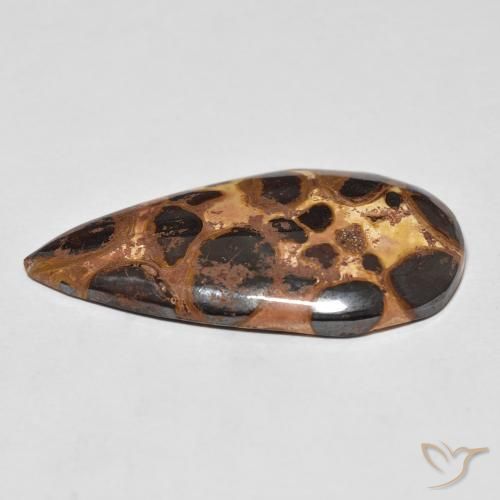 Diaspro Multicolore naturale da 16.69 ct, Forma a pera, Opaco