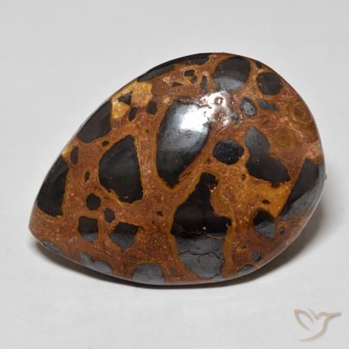 27.10ct Naturale Multicolore Diaspro, Forma a pera, Opaco