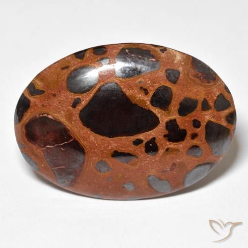 28.07ct Naturale Multicolore Diaspro, Ovale, Opaco