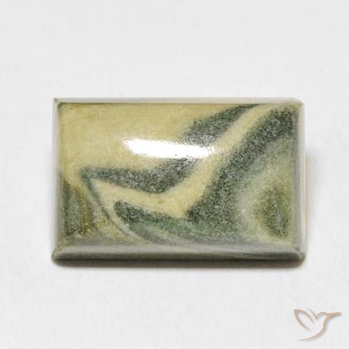 19.93ct Naturale Multicolore Diaspro, Taglio a baguette, Opaco