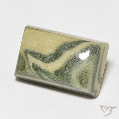 Diaspro Multicolore naturale da 19.93 ct, Taglio a baguette, Opaco