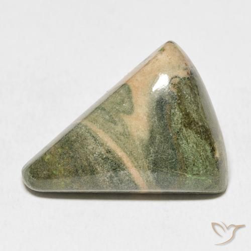 17.97ct Naturale Multicolore Diaspro, Taglio trillion, Opaco