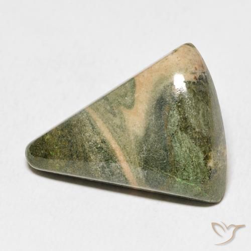Diaspro Multicolore naturale da 17.97 ct, Taglio trillion, Opaco