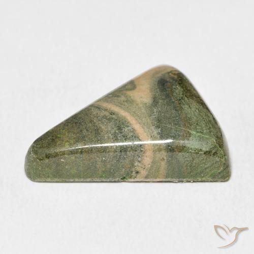 Diaspro Multicolore naturale da 17.97 ct, Taglio trillion, Opaco